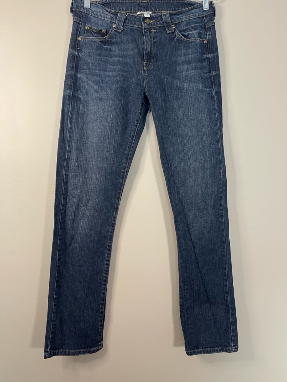 Classic Straight-Leg Dark Wash Jeans - Blue